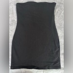 Zara Dress Medium Black Strapless Mini Stretch Strapless Bodycon